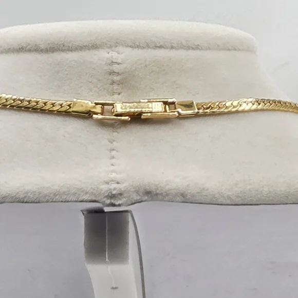 Vintage Avon Marquise Crystal Tennis Style Y-Necklace Gold Tone 17" - Picture 4 of 12